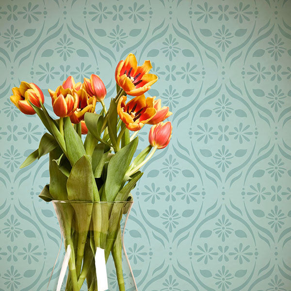 Chloe Floral Trellis Furniture Stencil