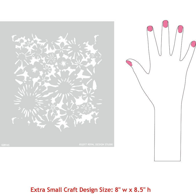 Floral Fireworks Craft Stencil