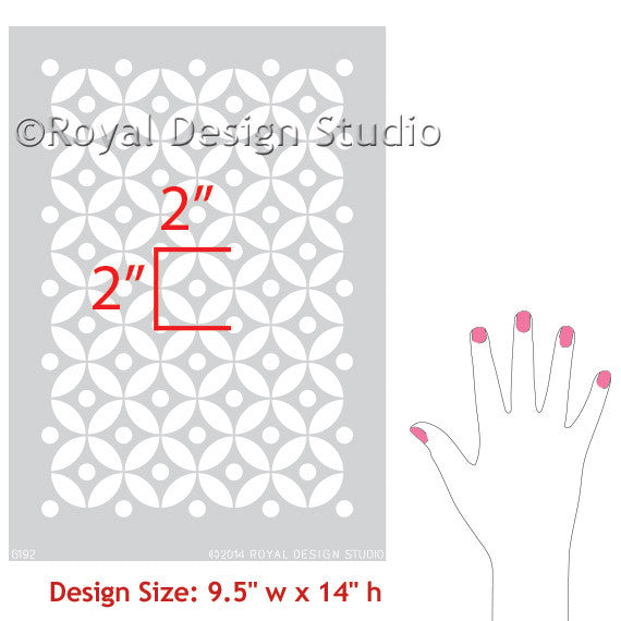 Jali Allover Indian Furniture Stencil