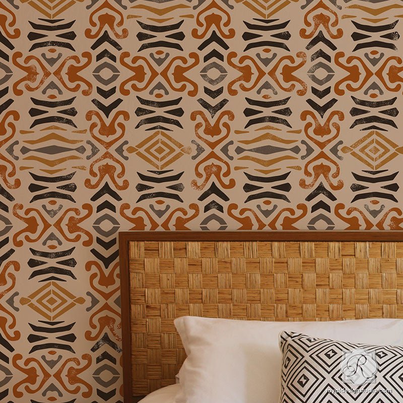 Adisa Tribal Wall Stencil