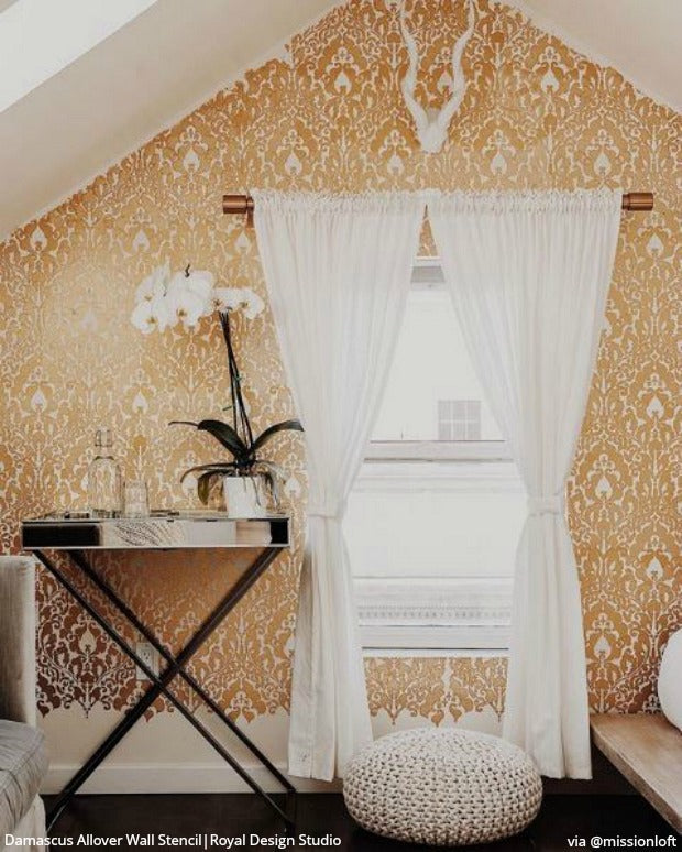 Damascus Allover Wall Stencil