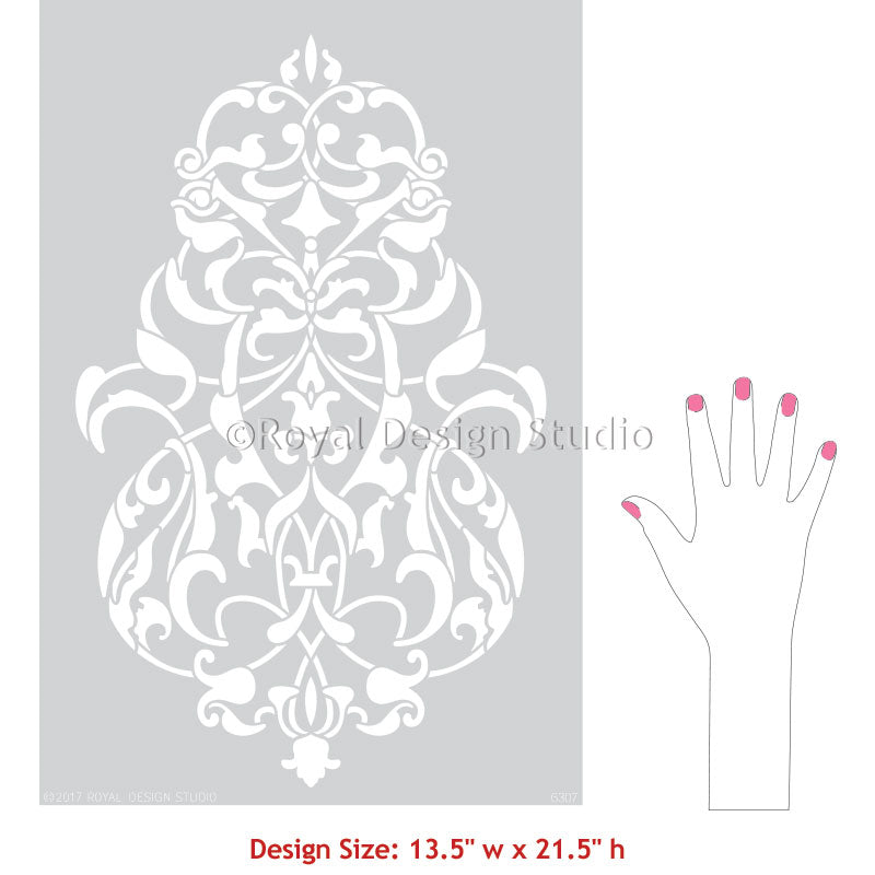 Negroli Ornament Wall Art Stencil