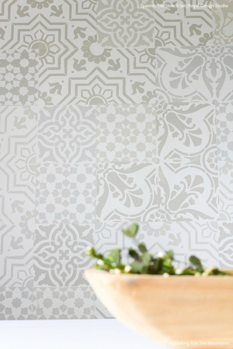 Spanish Tile Stencil Set