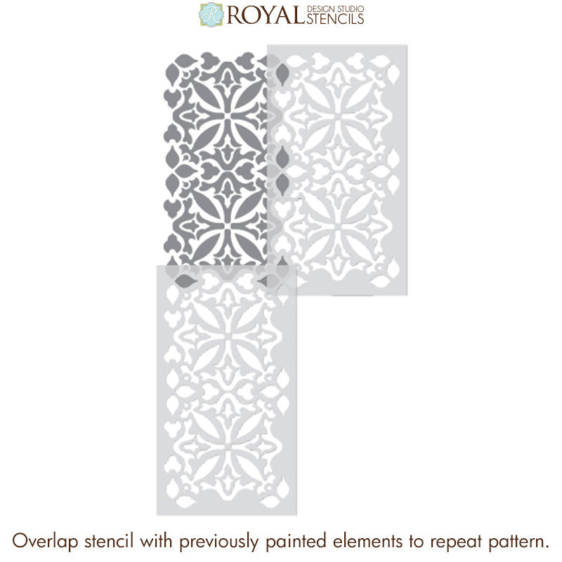 Island Dreams Tile Allover Stencil