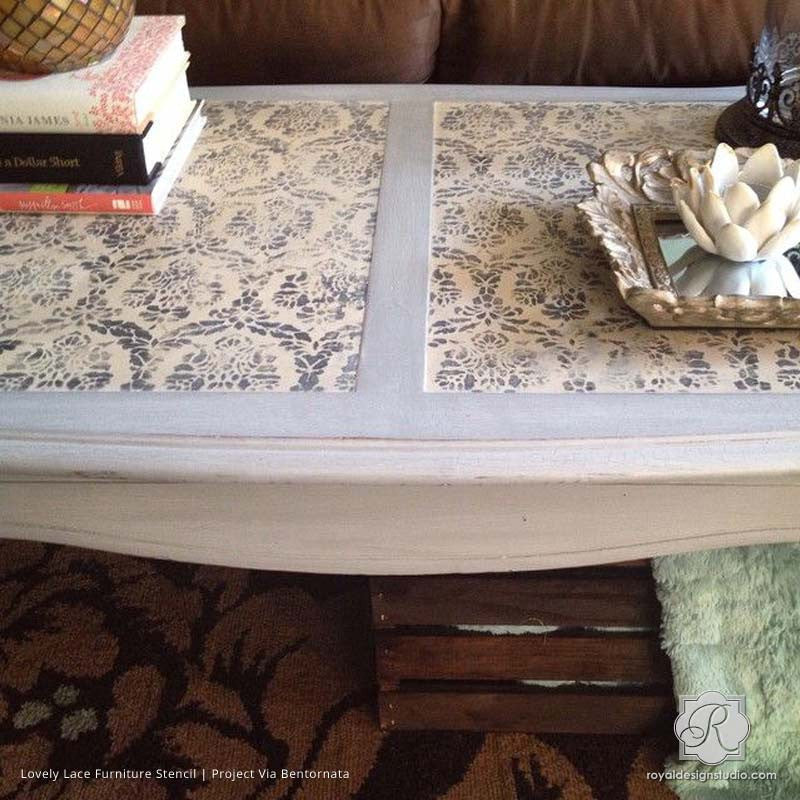 Lovely Lace Furniture Stencil