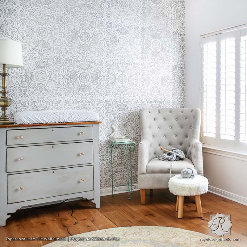 Esperanza Lace Tile Stencil