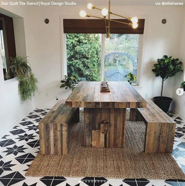 Star Quilt Tile Stencil