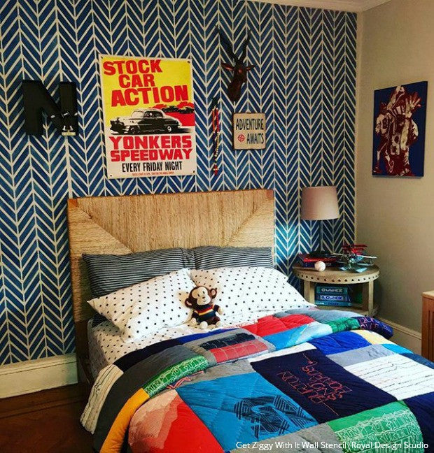 Get Ziggy With It Wall Stencil