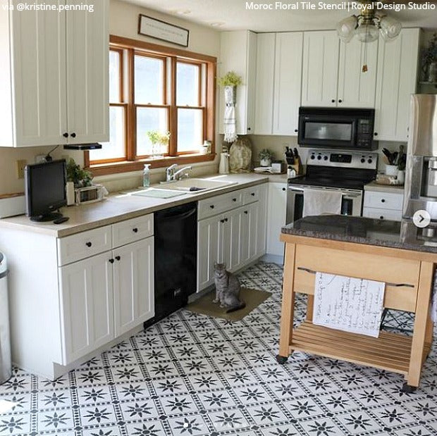 Moroc Floral Tile Stencil
