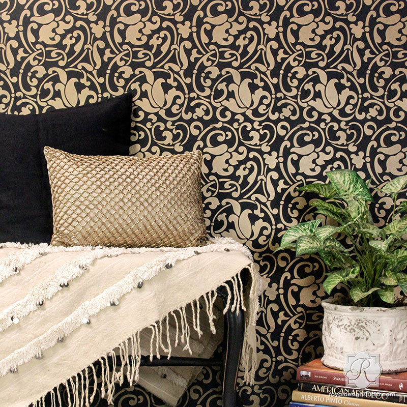Jameela Vine Moroccan Wall Stencil