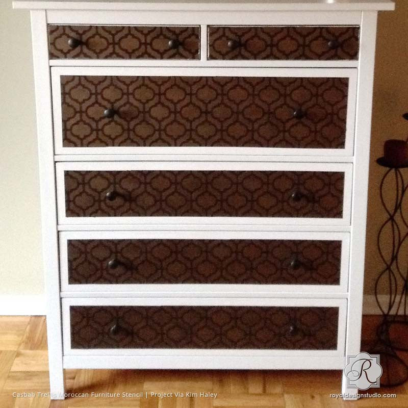 Casbah Trellis Moroccan Furniture Stencil