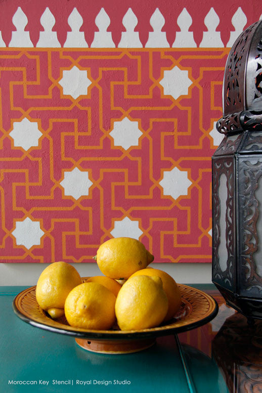 Moroccan Key Stencil