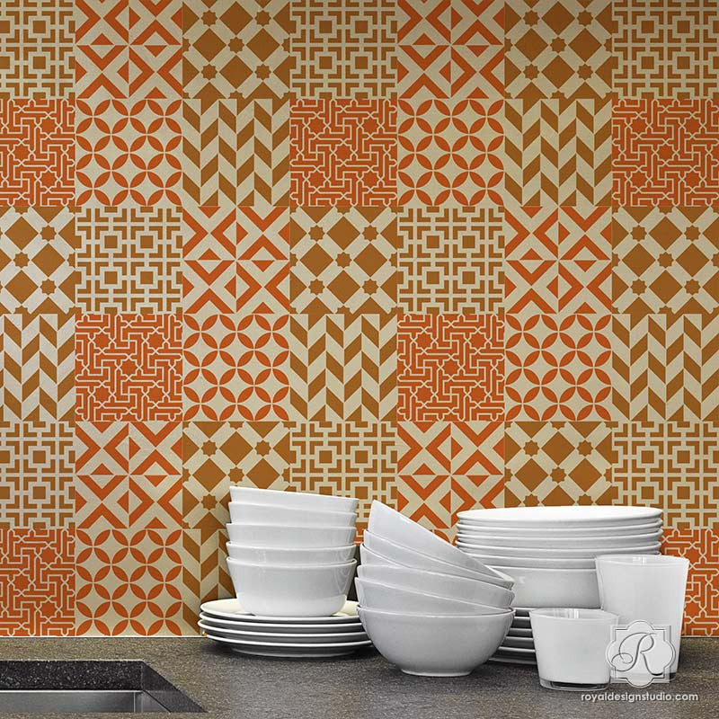 Moroccan Tile Stencil Set
