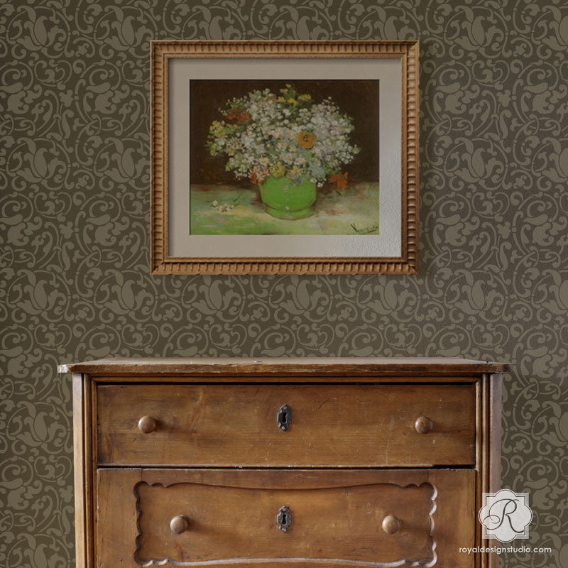 Jameela Vine Moroccan Wall Stencil