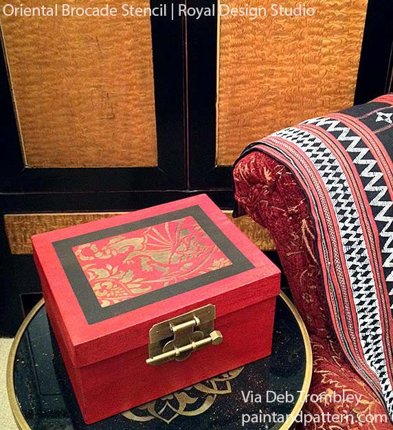 Oriental Brocade Wall Stencil