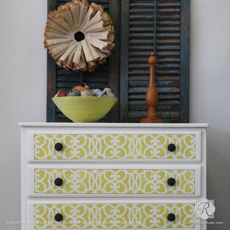 Chez Sheik Moroccan Furniture Stencil