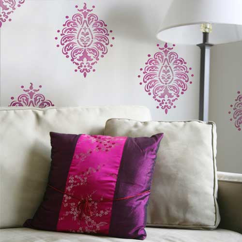 Bombay Paisley Wall Art Stencil