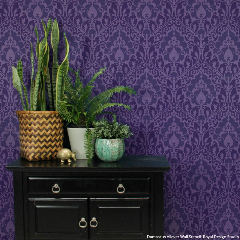 Damascus Allover Wall Stencil