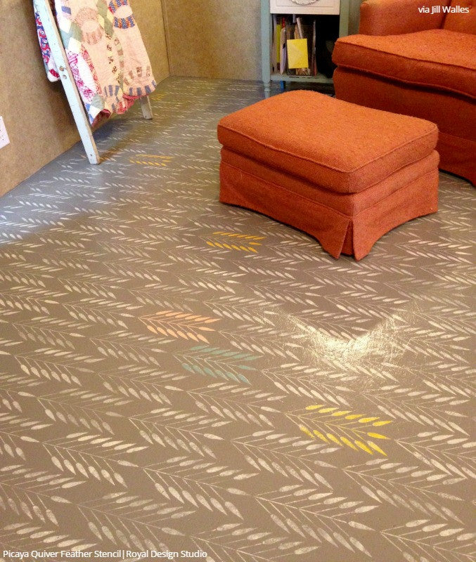 Picaya Quiver Feather Raven + Lily Wall Stencil