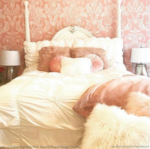 Isle of Palms Damask Wall Stencil