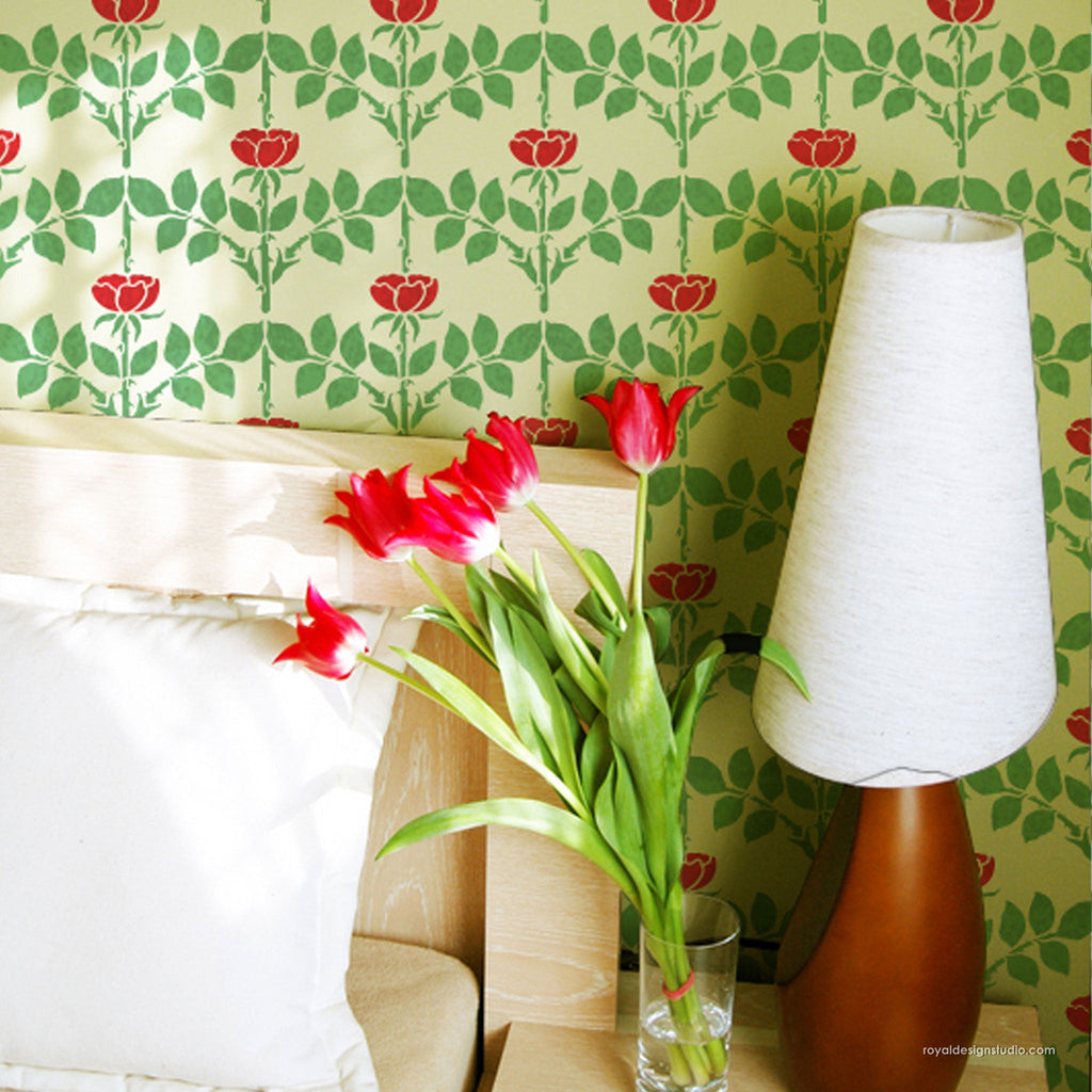 Voysey Briar Rose Art Nouveau Stencil