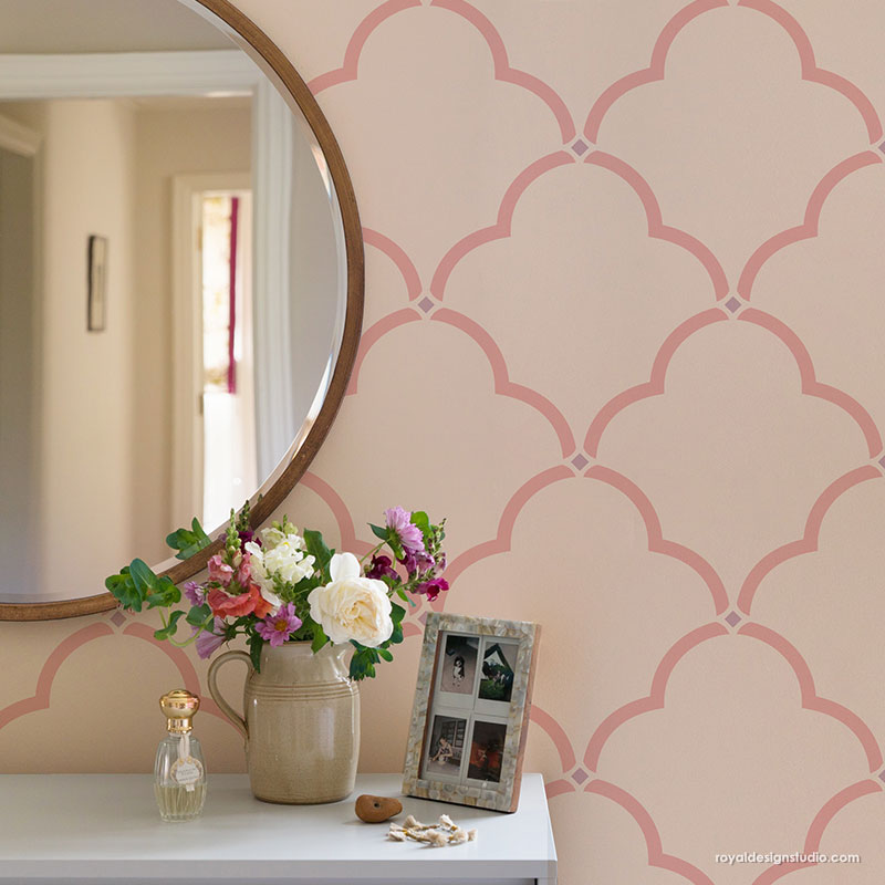 Selena Trellis Wall Stencil