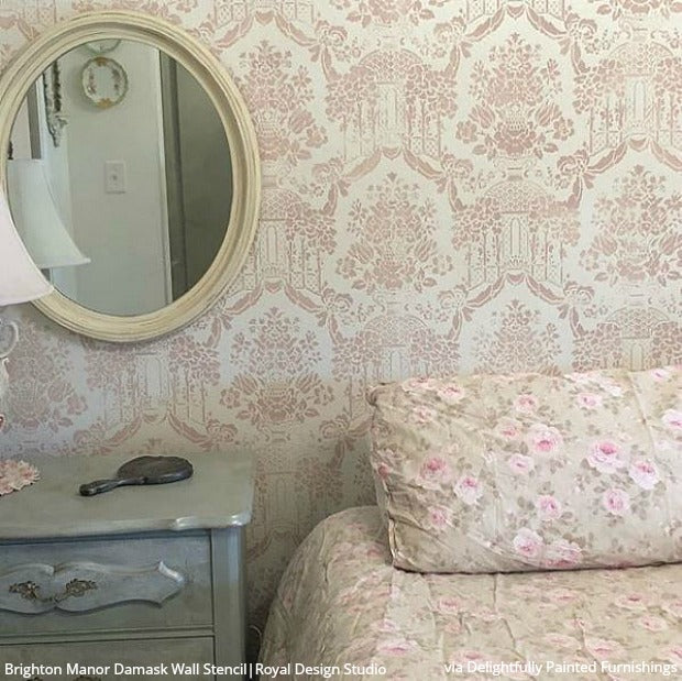 Brighton Manor Damask Wall Stencil