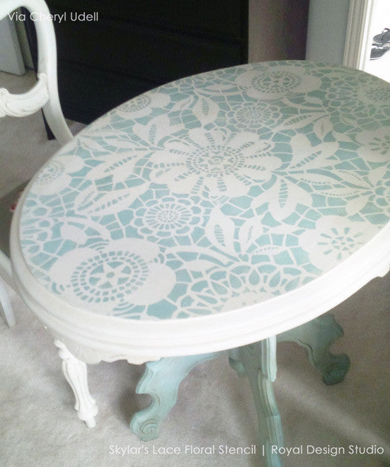 Skylar's Lace Floral Stencil