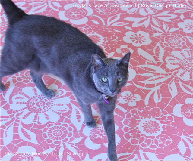 Skylar's Lace Floral Stencil
