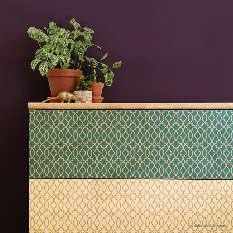 Medina Trellis Furniture Stencil