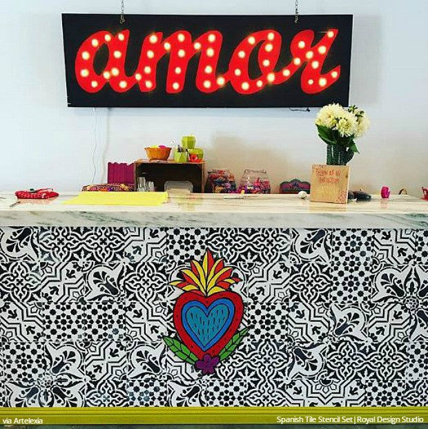 Spanish Tile Stencil Set