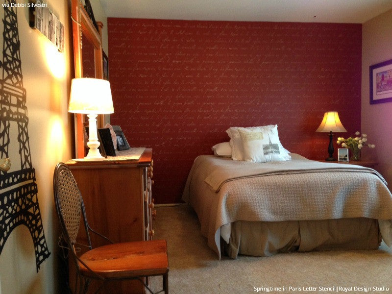 Springtime in Paris Lettering Stencil