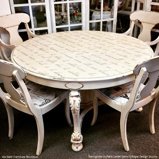 Springtime in Paris Lettering Stencil