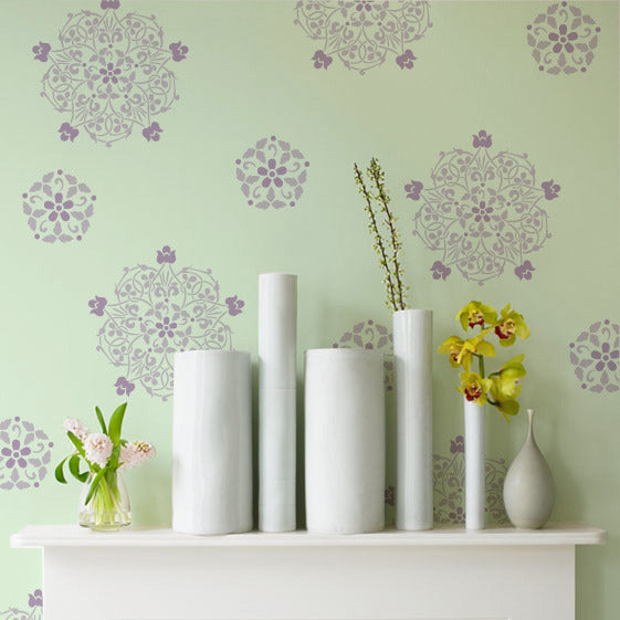 Floral Medallion Set A Wall Stencils