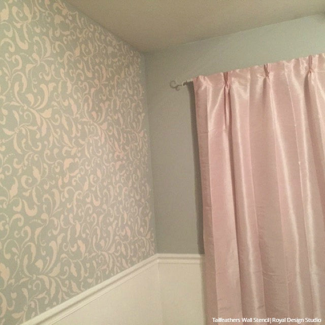 Tailfeathers Allover Wall Stencil