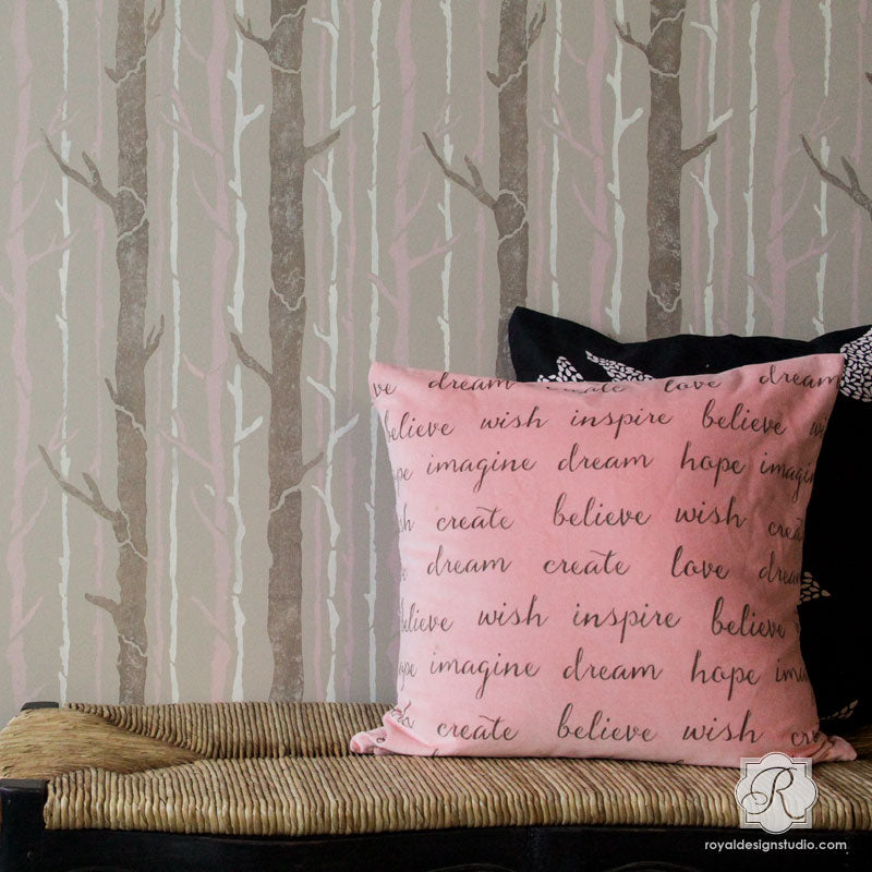 Timber Tree Bonnie Christine Wall Stencil