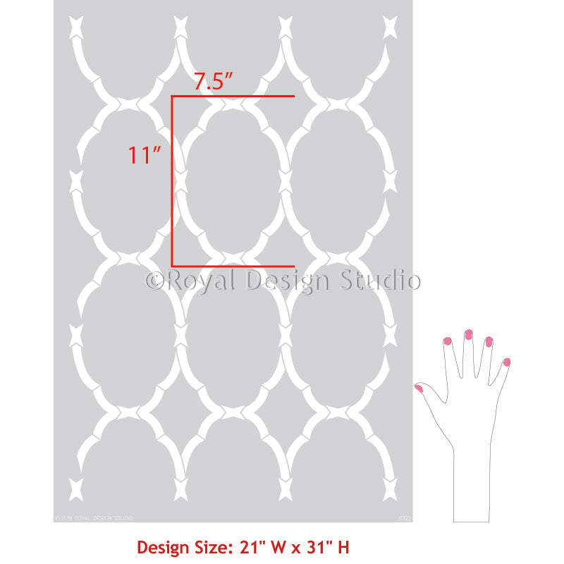 Secret Garden Trellis Wall Stencil