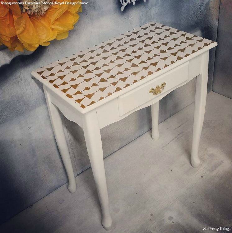 Triangulations Furniture Stencil