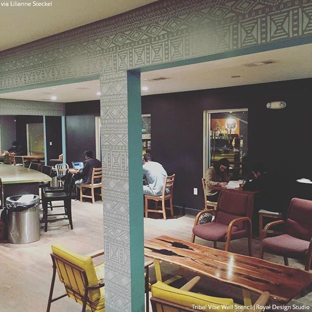 Tribal Vibe Allover Wall Stencil