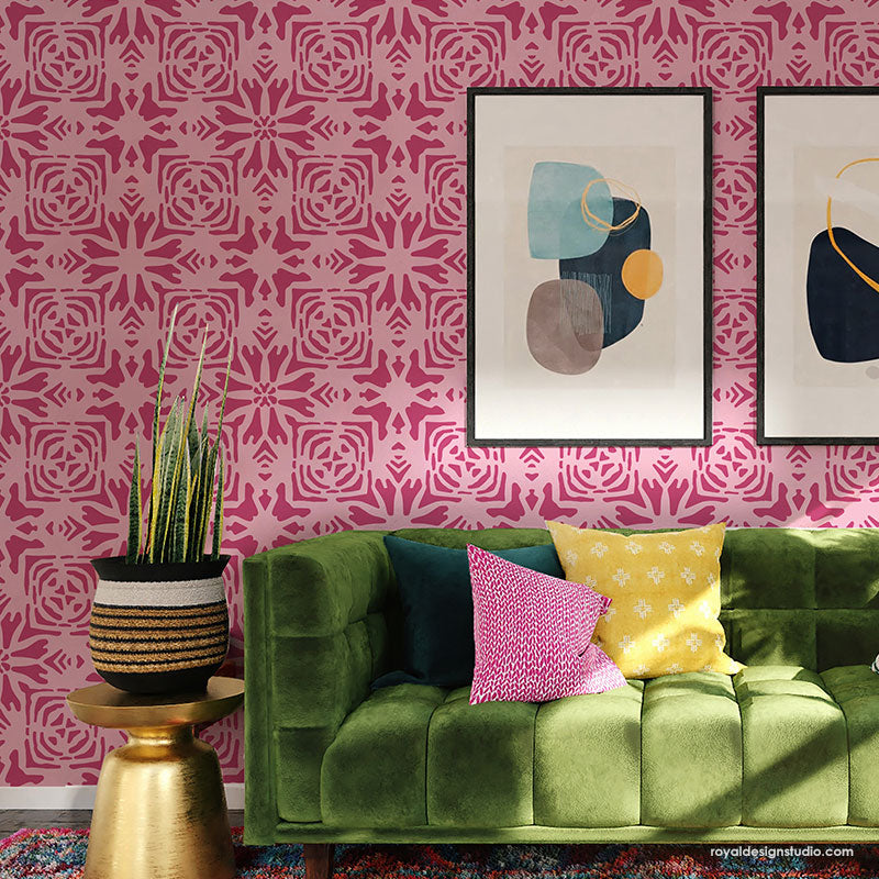 Tribaliste Wall Stencil