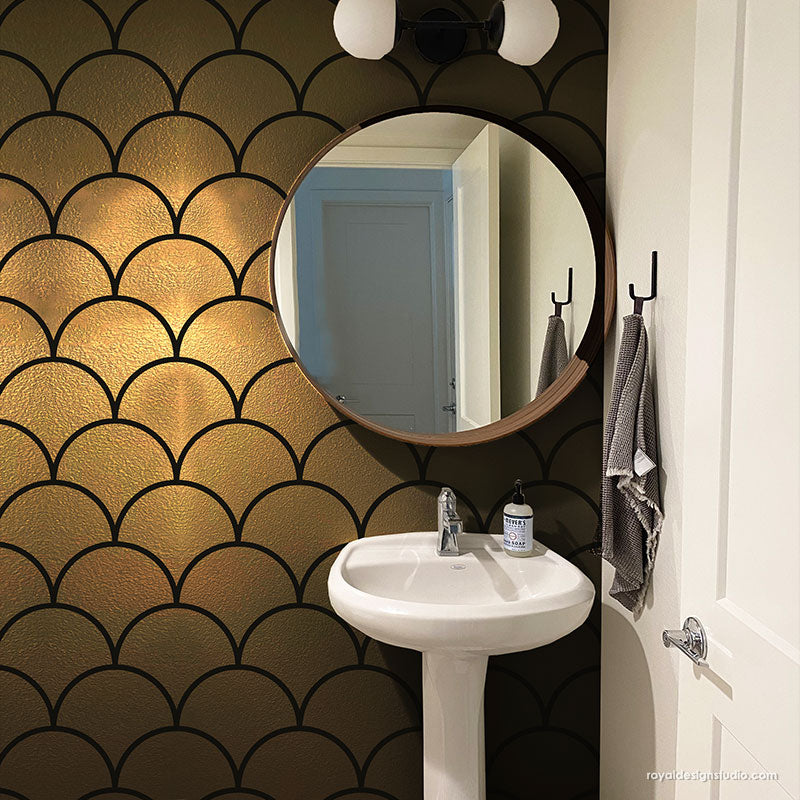 Upscaled Moroccan Scallops Stencil