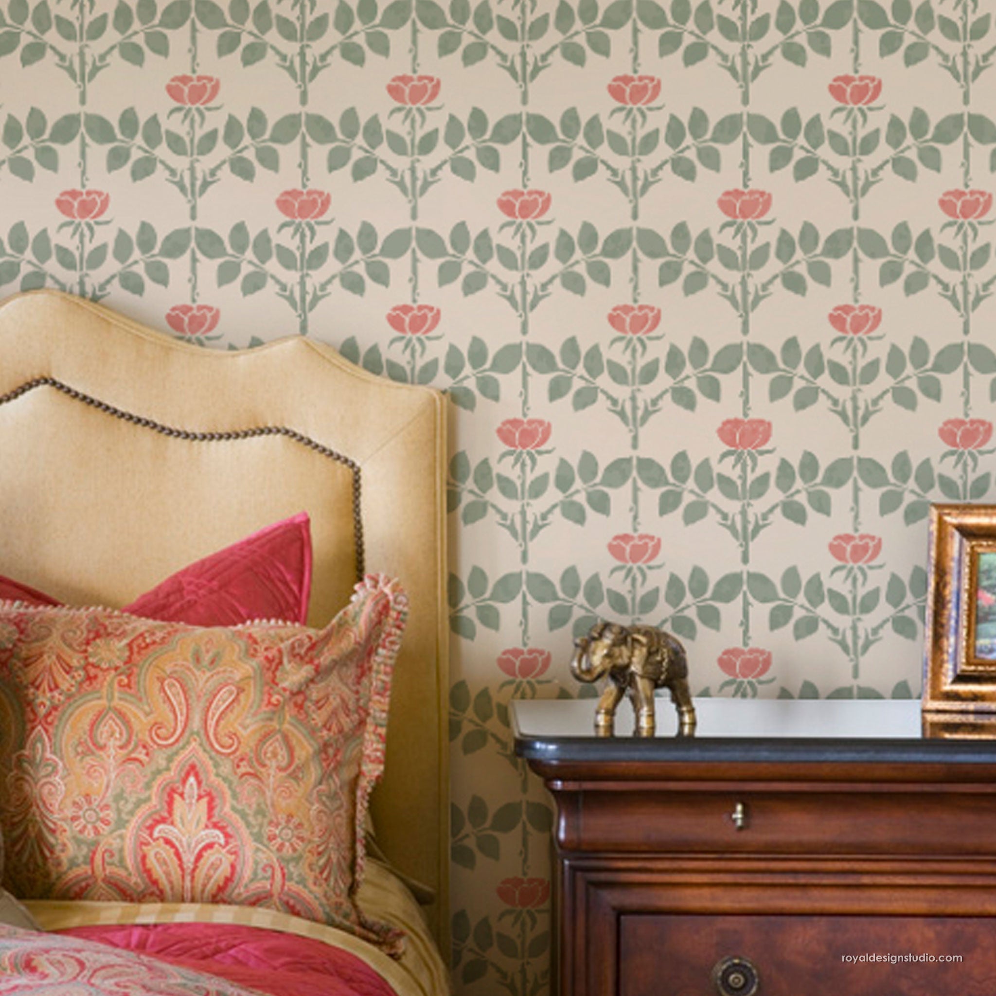 Voysey Briar Rose Art Nouveau Stencil