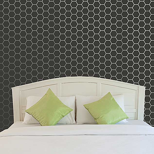 Honeycomb Hexagon Tiles Wall Stencil