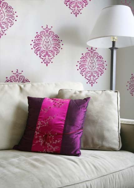 Bombay Paisley Wall Art Stencil