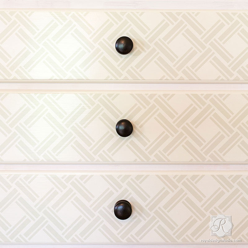 Wicker Furniture Stencil